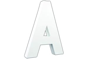 Décopatch AC700C - Un support en papier blanc mâché 3x16x20,5 cm, Lettre A