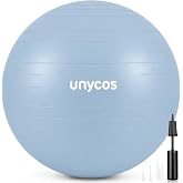 Unycos &ndash; Yoga and Pilates Ball Non-Slip and Anti-Burst | Thick PVC Fitball, Holds up to 300 kg and Includes Manual Pump for F