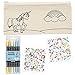 Produktbild YooKreativ Einhorn-Motiv Mäppchen. Set enthält Textilmalstifte und Zwei Aufkleber Blätter mit Einhorn-Motiven
