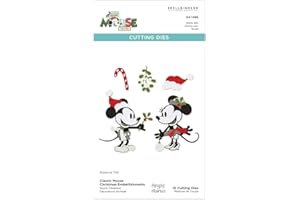 SPELLBINDERS Klassische Maus-Weihnachtsverzierungen, geätzte Stanzformen aus der Weihnachtskollektion von The Say Cheese Classic Mouse