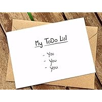lustige Karte - Fernbeziehung - ich vermisse Dich - My to do list: you, you, you