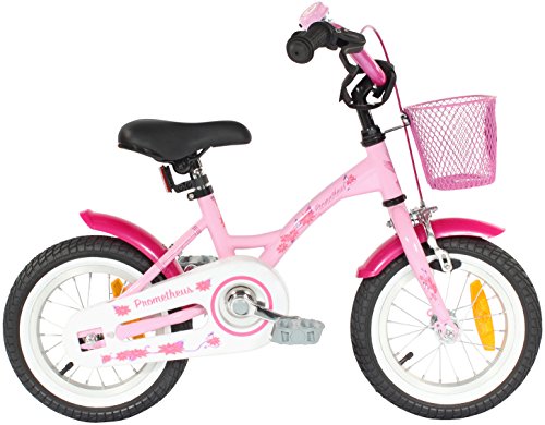 PROMETHEUS Kinderfahrrad 12 Zoll Mädchen in Rosa Lila & Weiß mit Stützrädern | Seitenzugbremse und Rücktrittbremse | ab 3 Jahren | 12″ Classic Edition 2017 - 5