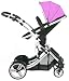 kidz kargo Duellette 21 BS Combi Twin Tandem Pushchair Silver Chassis (Magenta Pink)