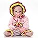 Produktbild Hongge Reborn Baby Doll,Silikon-Vinyl regeneriert Baby Puppe realistische Mädchen Babypuppe 23 Zoll 58cm realistisch Prinzessin Kinder Spielzeug für Kinder Bi Rthday Geschenk