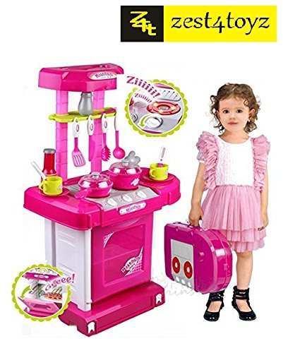 Zest 4 Toyz Kitchen Set Kids Luxury Battery Operated Kitchen Super Set Toy