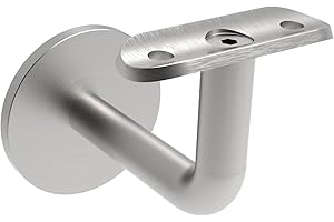 Sellon24® Edelstahl Handlauf Handlaufhalter Halterung Wandhalter für Treppengeländer Edelstahlrohr Rundrohr 42,4x2,0mm Wandbefestigung Handlaufträger Haltergriff M8 Holzhandlauf