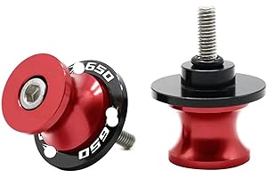 YUANQIAN 8MM M8 * 1.25 Bobina in alluminio, cursore del braccio oscillante del motociclo del disco Compatible con Z650 Z 650 2017 2018 2019 2020 (Rosso)
