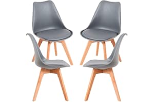 Regalos Miguel - Packs Sillas Comedor - Pack 4 Sillas Synk Basic - Gris Oscuro