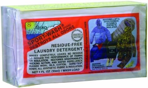 Atsko Sno-Seal Sport-Wash Laundry Detergent (1-Fluid Ounce Pillow-Pack, 10 per Clear Box) by Atsko