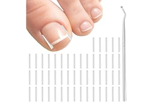 CJQRL 51 Pièces Kit correcteur d'ongles incarnés Bandes de redressement d'ongles indolores avec lève-ongles - Kit d'outils pour ongles incarnés facile à utiliser