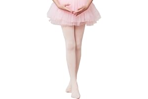CHUNG Toddler Little Big Girls Dance Tights 90D Footed Pantyhose Ballet School Dress Light Weight Stretchy Durable Opaque