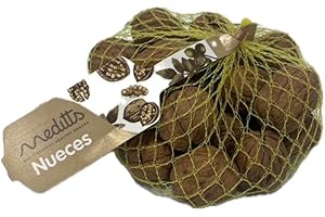Meditts - Nueces con Cáscara 300 gr | 100% Naturales | Sin Sal ni Conservantes | Ricas en Omega 3, Proteínas y Fibra | Fruto Seco Saludable y Energético | Apto para Dietas Keto y Vegetarianas