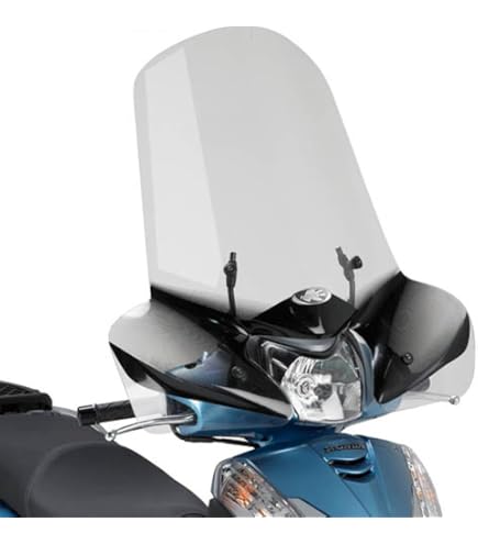 FABBRI Parabrezza Moto Grigio SPORT Per SYM CRUISYM 300 Anni 2017-2018, Misure 385x395 Mm