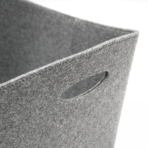 raik SH100643 Holzkorb, Filzkorb Grau, XL - 2