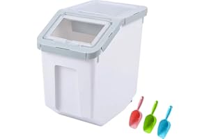 Toolzia Dog Food Storage Container 10kg, Pet Food Airtight Storage Bin Dog Food Storage Box Dry Pet Food Storage Container (Cyan Large)