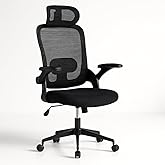 Silla de Oficina | Escritorio o Estudio Ergonómica con Ruedas | Reposacabezas y Reposabrazos Ajustables | Soporte Lumbar | Re