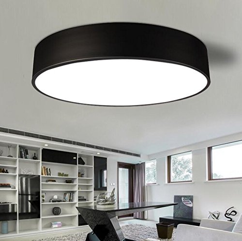 Badlampe Deckenlampe Led Modern Rund Schwarz Leuchten ...