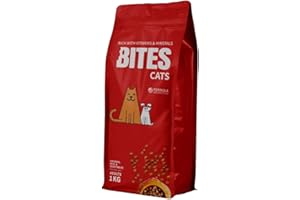 Pawer Pets Bites Adults Cats Dry Food, Chicken, Rice, And Vegetables - 1 Kg