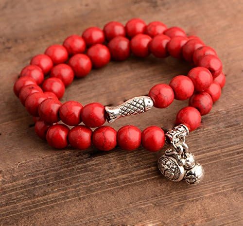 HRCxeuXizang Yunnan Ethnic Wind The String Jewelry Tibetan Silver Retro Red Loose Stones This Year By The Transshipment Of Multilayer Bracelet