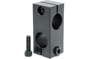 AUZHU - STE - Metrisch - Karbonstahl Halterung Führungswelle unterstützt Zwei-Wege-Verbinder Klemmen Doppelloch-Strebenklemmen Rohrklemmverbinder Klemmbefestigungen Säulenklemme Befestigungsgröße: D8