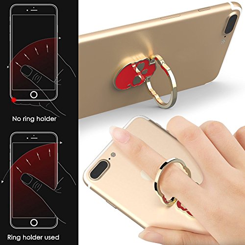 Smartphone Finger Grip Anello,IHUIXINHE 3 PCS Scheletro Design 360 Rotazione Anello Gancio per Tutti Telefoni Intelligenti, iPhone 7 6 6S Plus Galaxy S7 S7 Edge S6, Tablet GPS, adatta Supporto Magnetico Auto Universal