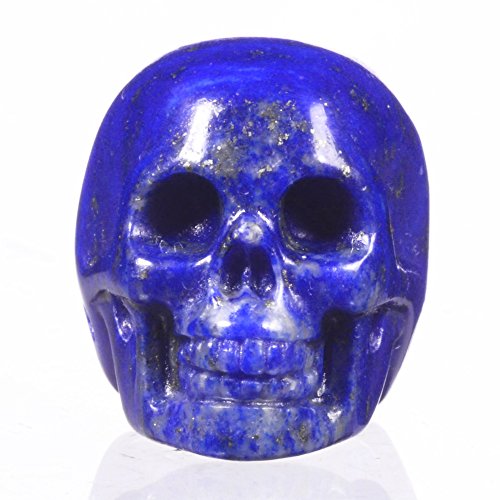 Mineralbiz 1.5 „Mini natürlichen Lapis Lazuli Edelstein geschnitzten Kristall Schädel, Schädel Carving, Kristall menschlichen Schädel Kopf Skulptur, heilende Reiki - 2
