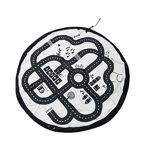 Preisvergleich Produktbild FITYLE Kinder Aufräumsack Spieldecke Spielzeug Aufbewahrungstasche Beutel Organizer - Autobahn