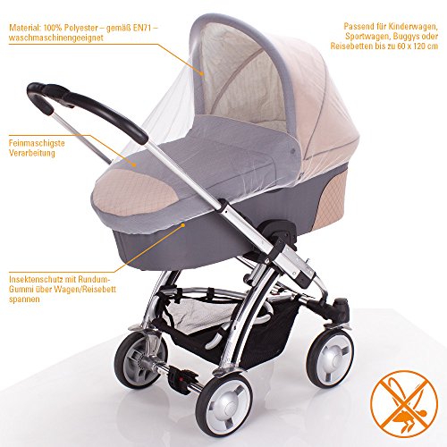 DIAGO Universal-Moskitonetz für Kinderwagen und Reisebetten Kinderwagenzubehör - 2