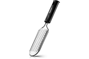 BEZOX Pediküre-Fußfeile Fußschaber für harte Haut (XL-Größe) – Hornhautentferner für nasse oder trockene Füße – riesige ebene Oberfläche Fußschrubber für weiche und glatte Fersen (schwarz)