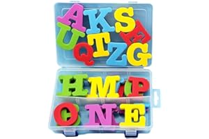 HASALLER Lot de 26 lettres de l'alphabet magnétiques colorées pour réfrigérateur, pour enfants, éducation précoce, alphabétisation, jeu - 4 cm