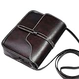Schultertasche Goosun Damen Jahrgang Mini Pu Leder Kleine Umhängetasche Retro Geldbörse Tasche Leder Kreuzkörper Schulter Bote Tasche Ledertasche Taschen Rucksack Messenger Bag (1 pcs, Kaffee)