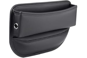 FENGQ Pudełko do przechowywania foteli samochodowych, organizer z otworem na kabel, uniwersalny do telefonów komórkowych, kart kluczy, portfeli, okularów