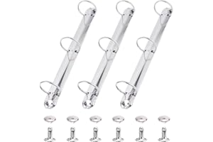 GORGECRAFT 3 Set Mit 3 Ringbuchmechanismen Eisenbinder Ersatzset O Ringe Loseblatt Buchbinder Metallbinderücken Kämme Zum Selbermachen Schulnotizbuch Dokumentenorganisation Planer