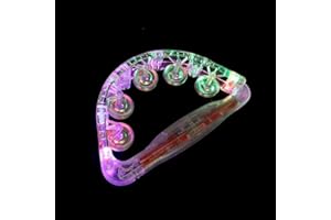 UPALDHOU 2PCS LED Tambourine, Light Up Musical Flashing Tambourine Handheld Percussion Instrument for Wedding Party (As Shown)