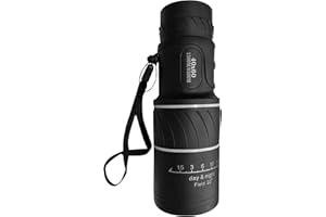 Colorful Outdoor Tag-Nacht-Monokular-Fernglas 40 x 60 Teleskop für die Jagd im Freien Monokular Kaufen (Black, One Size)