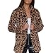 Produktbild TWBB Mäntel Damen Elegant Leopard Wintercoat Kapuzenpullover Wintermantel Frauen Trenchcoat Drucken Slim-Fit Hülse Jacken Windbreaker Herbst Winter Bequem Outwear