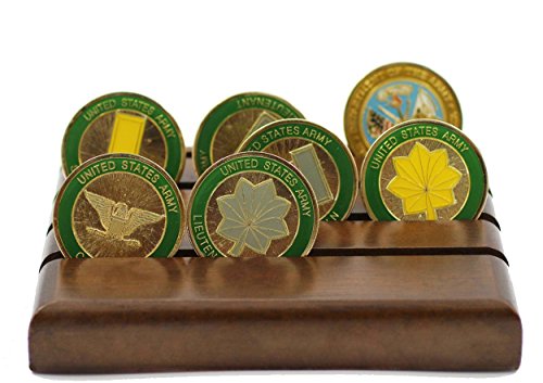Espositore Per Challenge Coin In Noce - Supporto Da Banco CN06 Di Display Gifts Inc, Legno Massello Per Mostrare Medaglie E Monete (Moneta Esclusa)