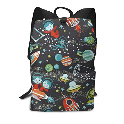 shyly Sac à Dos de Voyage pour Ordinateur Portable Grand Sac à Langer - Étoiles de l'espace pour Enfants Animaux Sac à Dos d'école pour Homme et Femme