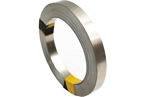 GOONSDS Hojas de láminas de Placa Fina de Acero Inoxidable para Bricolaje Materiales de Laboratorio a Mano y universitarios, Grosor 0.1mm, Longitud 3000mm,Width 15MM