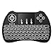 Produktbild JUSTOP Q4 Hintergrundbeleuchtung Mini Wireless Tastatur mit Touchpad und Multimedia-Tasten für Android TV Box Kodi Box HTPC PS3 XBOX360 Smart Phone Linux Windows OS, Neues Modell mit Rückseite Licht