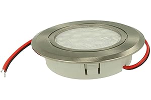 LEDLUX Mini Faretto Led Da Incasso 12V 24V 3W, Touch On/Off e Dimmer Direttamente da Faretto Stesso (Nichel Satinato, Bianco Caldo 3000K)