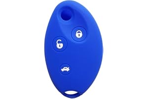 OTMIK Funda de Silicona para Llave de Coche Apto para Citroen C3 C4 C5 C6 C8 Xsara Picasso Saxo 3 Botón Accesorios para Llaves (Azul)