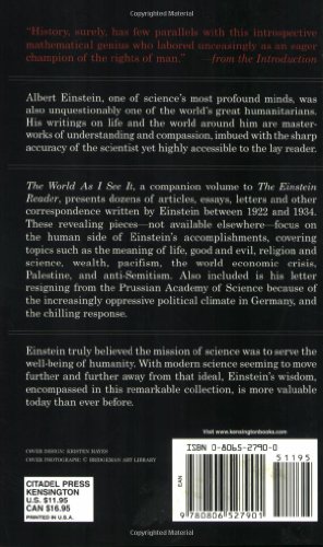 Book's Cover of The World As I See it