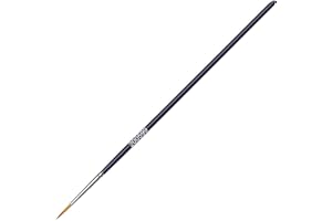 KREUL 200599 - Solo Goya Künstlerpinsel Goldhair Synthetics, hochwertiger und universell einsetzbarer Pinsel, Besatz aus goldenen Synthetikfasern, für alle Techniken geeignet, Rund, Größe 2/0