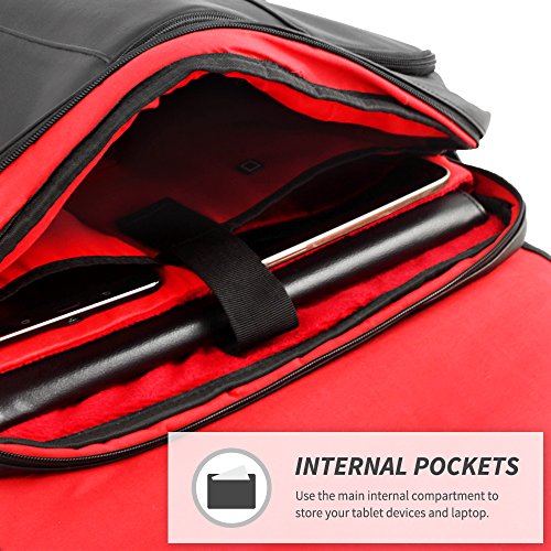 Laptoptasche, Snugg – Schwarze Notebooktasche – Umhängetasche für Laptops mit einer Bildschirmdiagonale von bis zu 17 Zoll - 2