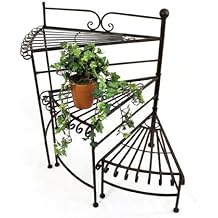 blumenbank metall schwarz