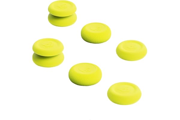Skull & Co. Skin, CQC and FPS Thumb Grips Joystick Cap Analog Stick Cover for Xbox (XSX/XB1) Controller - Neon Yellow, 3Pairs(6pcs)