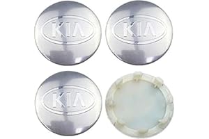 JianJunSuper 4 Pcs Car Hub Centre Caps for KIA K3 K5 RIO Sportage Sorento Optima Oprius Forte Soul Ceed Cerato,Dust Proof Waterproof Rim Cover Tyre Protect Exterior Decoration Accessories,Silver-2