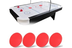 Caredy Red Air Hockey Pucks, durevoli Dischi in plastica Resistenti all'Usura per Hockey, Air Hockey Giochi per tavoli da Gioco per Sala Giochi(Small (63mm))