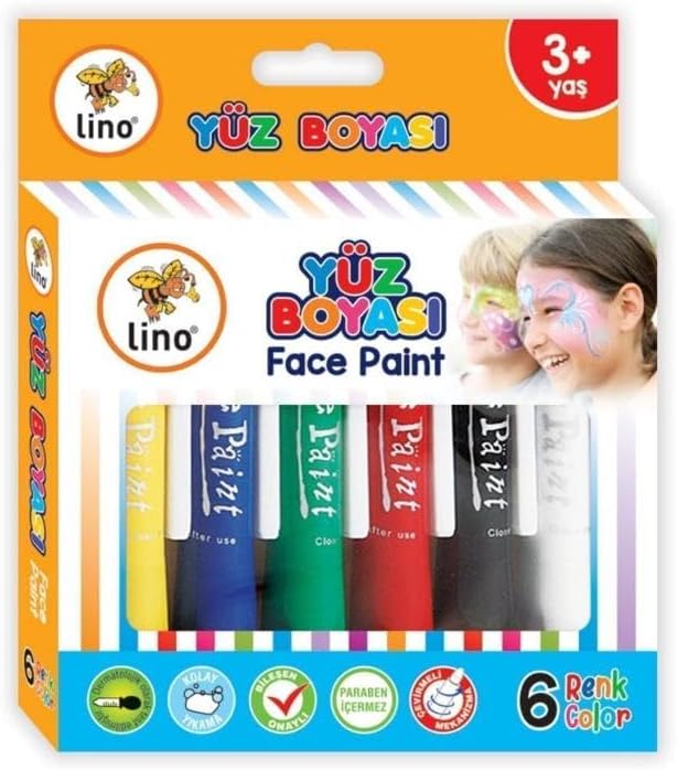 Lino Yıkanabilir Yüz Boyası, 3 ü 1 arada
